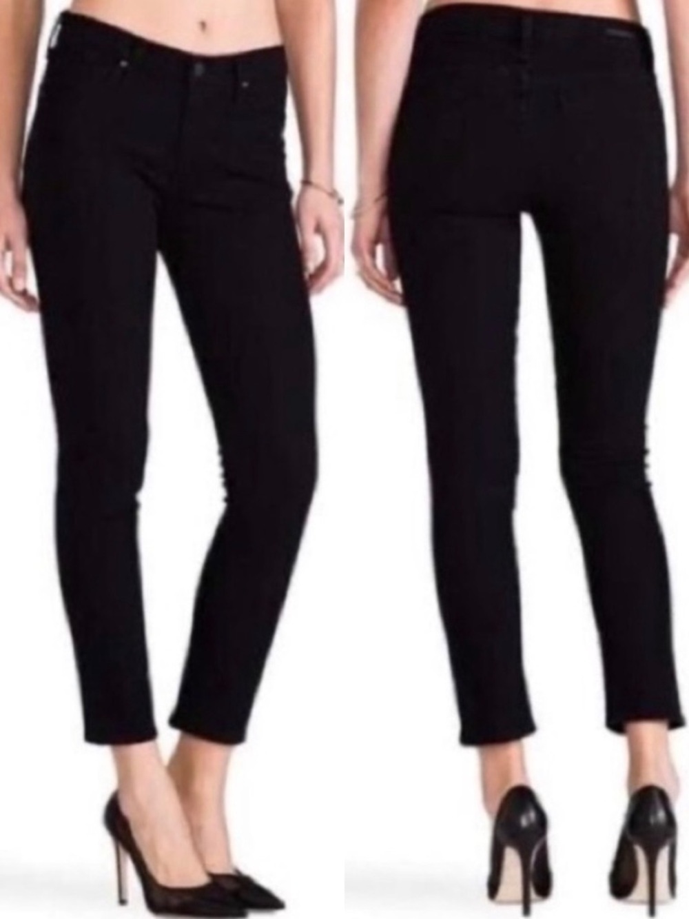 Citizens of Humanity Carlton Ankle Straight Freefall Black Denim Size 26